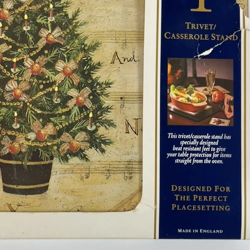PIMPERNEL Trivet Casserole Stand Spode Christmas Tree 9x12” Heat Resistant NEW